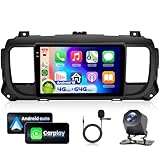 4G 128G VECHTEL 9" Bluetooth-Autoradio für Citroen Jumpy 3/Peugeot Expert/Toyota Proace Carplay Android Auto,Android 15,EQ,WiFi GPS,Mirror Link,RDS/FM Radio 2 Din mit AHD Rückfahrkamera