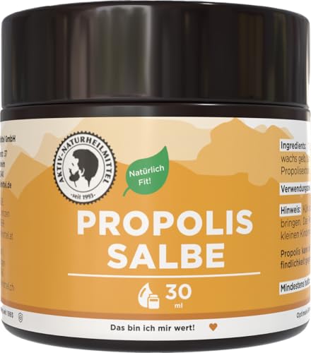 Aktiv Naturheilmittel Propolis‑Salbe 30 ml – 5 % Rohpropolis, mit Traubenkernöl – Für empfindliche, trockene oder juckende Haut bei Neurodermitis & Schuppenflechte