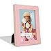 Renditions Gallery 4x6 inch Picture Frame Sunset Pink Wood Grain Frame, High-end Modern Style, Made of Solid Wood and High Definition Glass for Wall and Tabletop Photo Display