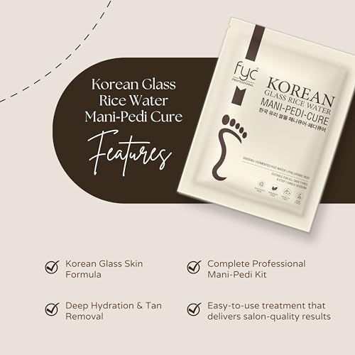 Image of FYC Professional Korean Glass Skin Mani-Pedi Kit, 8-Step Hand & Foot Spa with Rice Water & Ginseng, Brightening, Unisex, All Skin Types