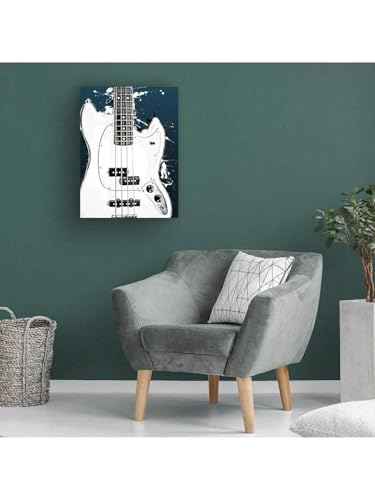 Impression sur toile guitare blanche dynamique XINBAO 60x90 cm - 2