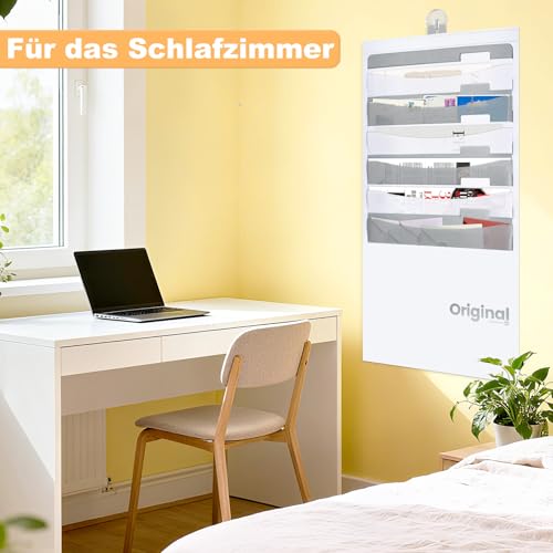 Yuunaie Wandordner Organizer mit 6 Fächern, Hängeregistratur-Organizer für Klassenzimmer und Büro, A4-Papier, Akkordeon, zum Organisieren von Aufgaben, Akten, Sammelalben