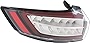 Evan-Fischer Tail Light Lens and Housing Compatible with 2015-2018 Ford Edge SE/SEL Model Driver Side