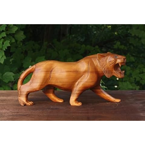 G6 Collection 15" Hand Carved Tiger Statue Cover