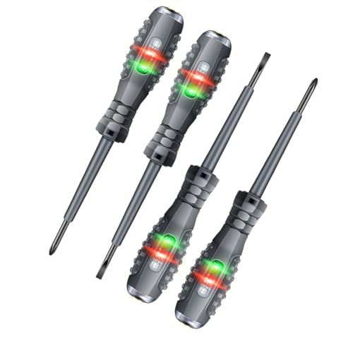 Hscjymnd - Probador de tensión con destornillador, herramienta de prueba eléctrica, pluma probador de tensión sin contacto con rango AC 70V-250V, Live/Zero