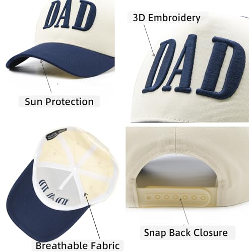 Image of Dad Hats for Men, Vintage Two Tone Hat, New Dad Gifts for Husband, Fathers Day Birthday Gifts from Daughter Son Wife