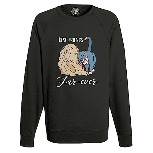 Sweatshirt homme meilleurs amis chien et chat cadeau idéal pour maître