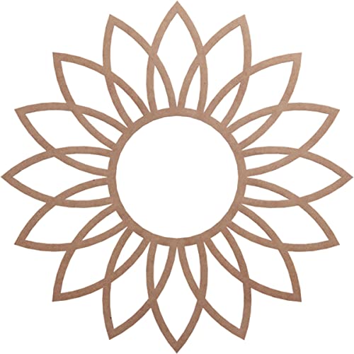 Ekena Millwork 32"OD x 11 1/8"ID x 3/8"T Daisy Wood Fretwork Pierced Ceiling Medallion, Wood (Paint Grade)
