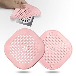 2 Pack Drain Hair Catcher Silicone Drain Protector...