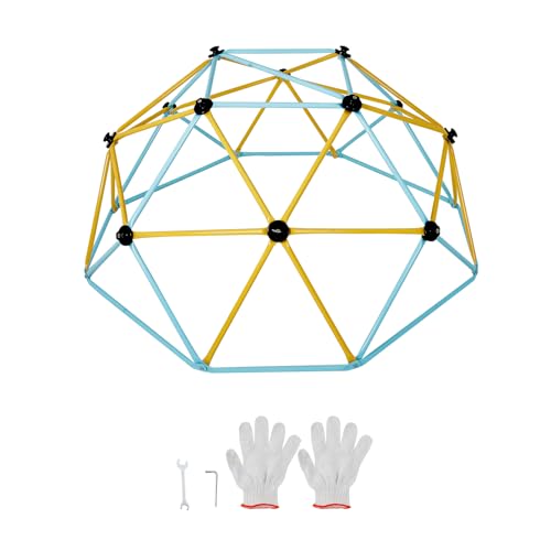 Happybuy Climbing Dome, Jungle Gym Supports 600LBS and Easy Assembly, 6FT Geometric Dome Climber Play Center for Kids 3 to 9 Years Old, with Climbing Grip, Outdoor and Indoor Play Equipment for Kids