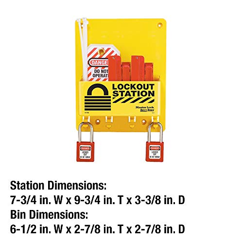 Master Lock S1720E410 Compact Lockout Tagout Padlock Station #TOP4