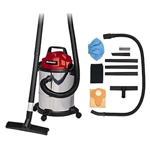 Einhell Nat-droogzuiger TC-VC 1815 S (1.250 W, 15 liter roestvrijstalen container, 36 mm slangsysteem, accessoirehouder, zuigmond met combi-inzet), rood