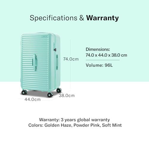 Image of Samsonite Red TOIIS Blossom Expandable 74 Cms Polycarbonate Hard Sided 8 Wheel Spinner Trunk Luggage /Suitcase /Trolley Bag (Powder Pink) (Double Wheel), Pink