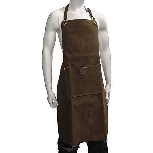 Connell Of Sheffield Brown Leather Personalised Carpenters Apron - 36 Inch
