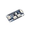 Waveshare 4 Port USB HUB HAT Compatible with USB2.0 1.1 For Raspberry Pi Zero A+ B B+ 2 3 Model B Serial Debugging, USB…