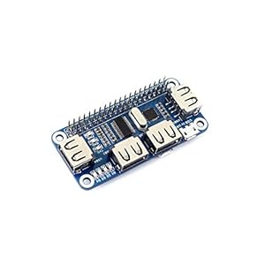 Waveshare 4 Port USB HUB HAT Compatible with USB2.0 1.1 For Raspberry Pi Zero A+ B B+ 2 3 Model B Serial Debugging, USB…