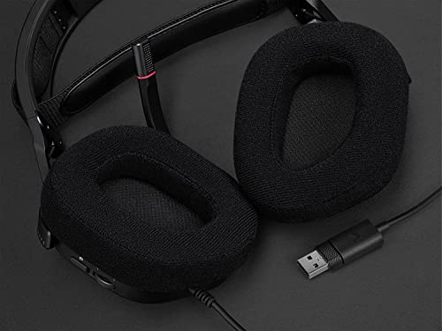 Corsair HS80 RGB USB Casque de jeu haut de gamme avec son surround Dolby Audio 7.1 (microphone omnidirectionnel de qualité diffusion, coussinets en mousse à mémoire, construction durable), carbone