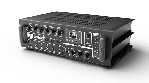 Image of Dabeatz 250 watt Professional Power PA Amplifier with 6 mic input Power AV Amplifier with Bluetooth /MIC Input /USB /SD Card /FM Radio /AUX Input /Remote Control, Equalizer, Bass,Tre(250 watt Output)