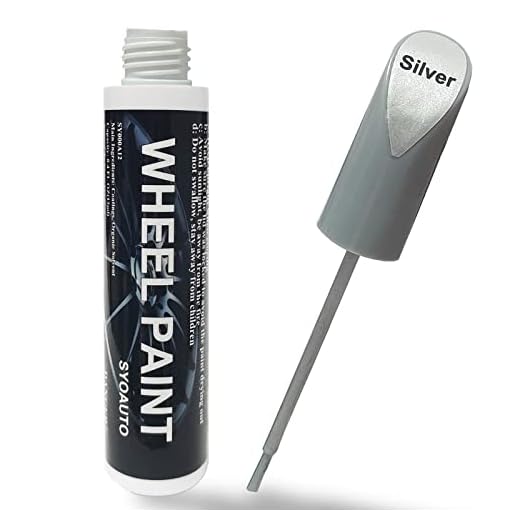 SYOAUTO Silver Rim Touch Up Paint Rim Scratch Repair Pen Wheel Touch Up Paint Car Rim Paint Pen Universal Color Silver Wheel Paint (Silver)