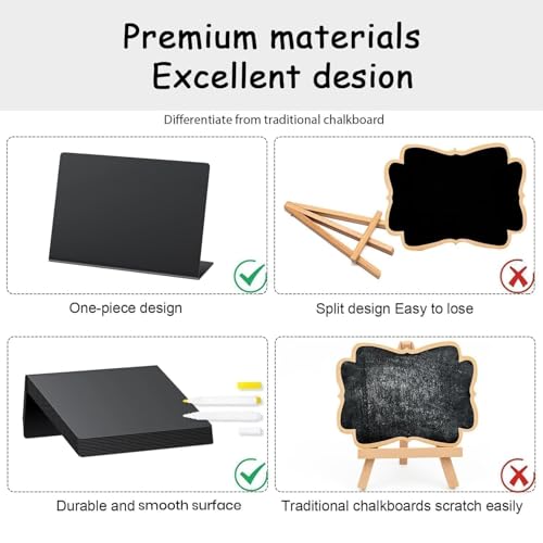 image for PigPotParty 12 Pcs Food Labels for Party Buffet w/Cleaning Spray, 4