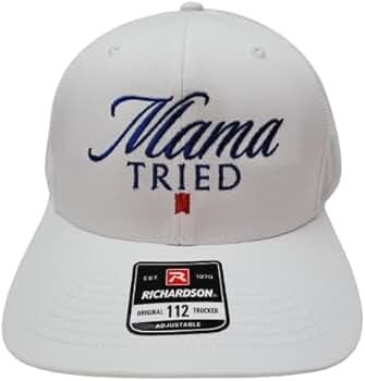 バット R mama Mama Tried Embroidered Richardson 112 Trucker Mesh Snapback