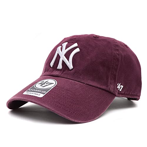 (�t�H�[�e�B�Z�u���u�����h) 47 Brand Yankees �f47 CLEAN UP �j���[���[�N�E�����L�[�X �L���b�v �X�q �X�g���b�v�o�b�N (Dark Maroon) [���s�A���i]