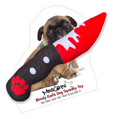 Bloody Knife® Brand Dog Toy (Small), Halloween Themed Squeaker & ...
