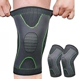 Kit 02 Joelheiras Compressão Ortopédica Suporte Joelho Tensor Flexível Alívio de Dor Esporte Proteção para Artrite Tendinite Menisco Lesões Recuperação Pós-Operatória