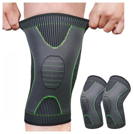 Kit 02 Joelheiras Compressão Ortopédica Suporte Joelho Tensor Flexível Alívio de Dor Joelho Tipo Meia