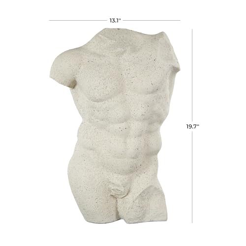 Estatua decorativa de polystone blanca 13 x 8 x 20 in miniatura 6