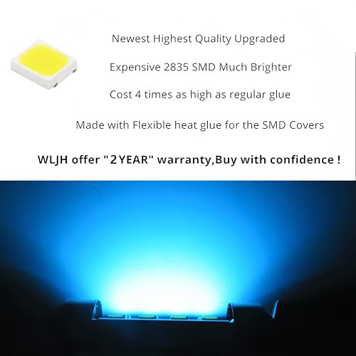 Image of WLJH Ice Blue 36mm 6418 LED Bulb Festoon for License Plate Lights