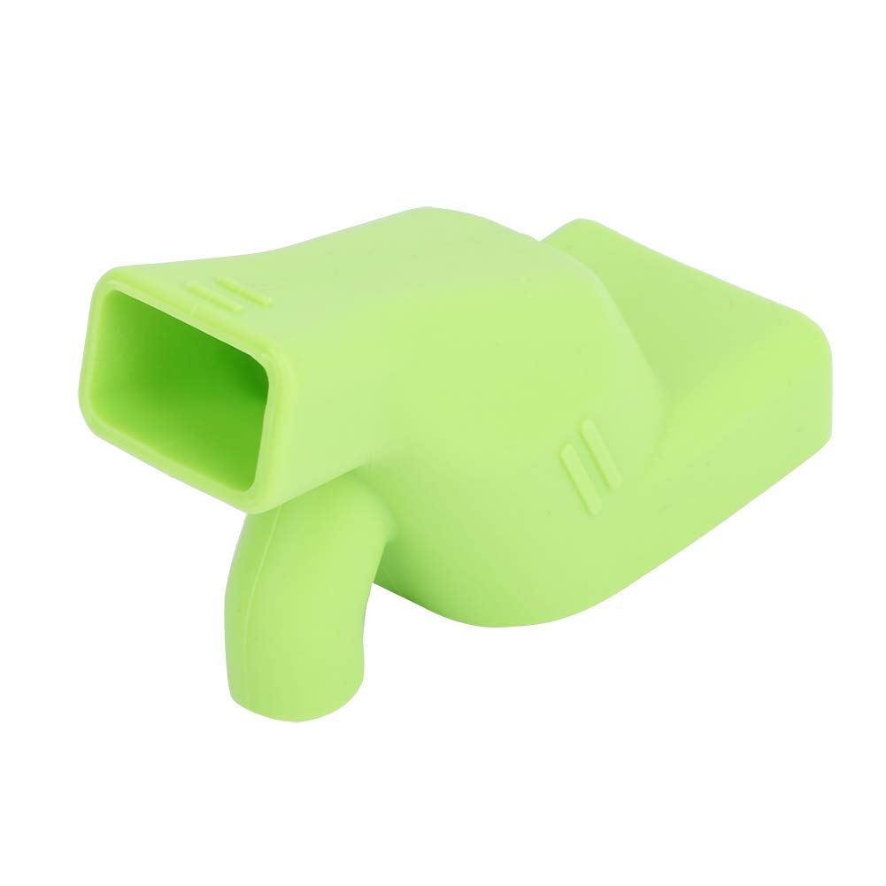 Tomotato Cute Faucet Cover, Silicone Bath Spout Cover Hand Wash Helper Water Spout Extender for Bathroom Sink Kitchen Counter (Green)