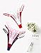 Murimia Thongs for Women G String Sexy Lace No Show Underwear Low Rise T-Back Breathable Panties, White, Medium