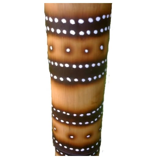 Hand Crafted, Fire Roasted Didgeridoo 52"-54" L, 1.5"-3" diameter - Rings and Stars