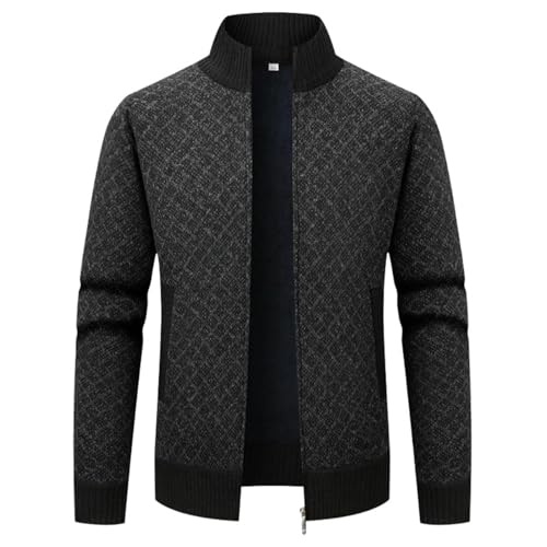 Cardigan d'hiver chaud pour homme au style décontracté - Pull jacquard ample pour le week-end