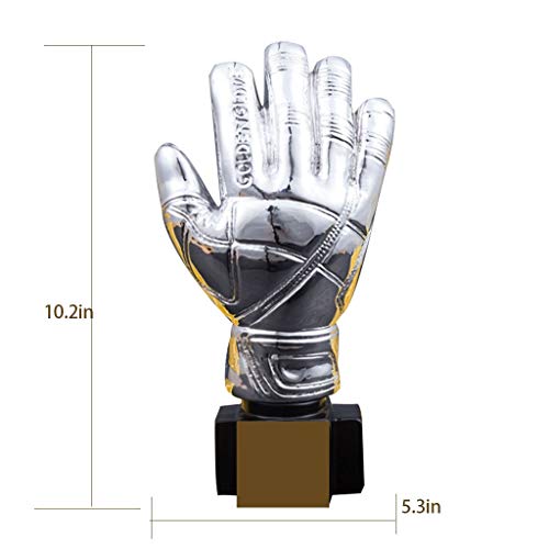 Trophée de Gants d'argent Football Football Gant Trophy Gardien de But Trophée Résine Souvenirs Accueil Décoration… - Image 6