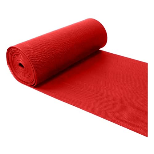 Tapis antidérapant de cuisine et restaurant rouge 0,9 x 3 m résistant