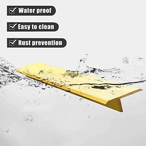 Zimgod T Molding Floor Transition Strip Brass, Vinyl Flooring Edge Trim Joining, Floors Wood Tile Cinch Seam Cover, Bridges The Gap Between Similar Height #TOP3