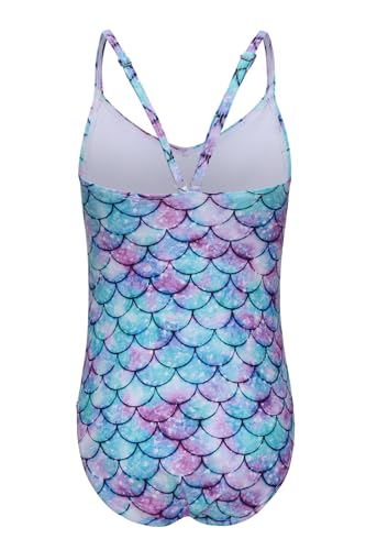 Image of Girls One Piece Swimsuits Mermaid Bathing Suits Summer Swimsuit 2-14 Years