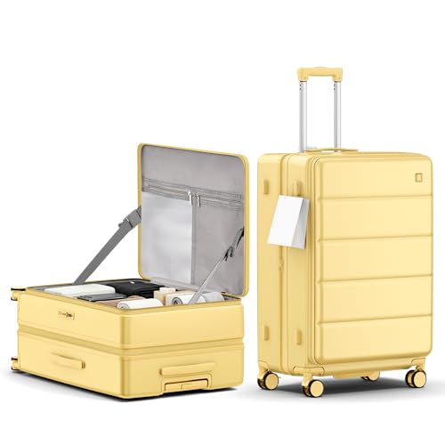 ISLAND ELEPHANT 28 Inch Checked Luggage Side Opening Expandable Hardshell Suitcase, 100% PC Lightweight with Brake Spinner Wheels, TSA Lock - Large Travel Suitcase by ISLAND ELEPHANT - Used condition - US$141.49