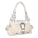 Montana West Buckle Collection Tote Bag Satchel Western Purses and Handbag for Women MW1088G-8085WT