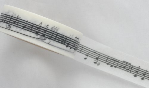 Creative Washi Tape - Music Notes on Cream