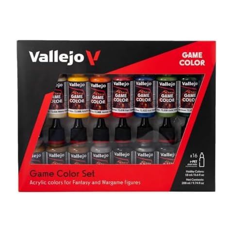 Vallejo - Game Color Introduction Set | Starter Set for Fantasy and Wargame Figures | 16 bottles x 18 ml (0.60 fl.oz.) Cover