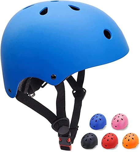 KORIMEFA Kids Helmet Age 3 Toddlers Bike Helmet CE Certified Kids Skateboard Helmet for 3-13 Years Boys Girls Adjustable Helmet for BMX Cycling Bicycle Roller Scooter Skateboard (Black, S)