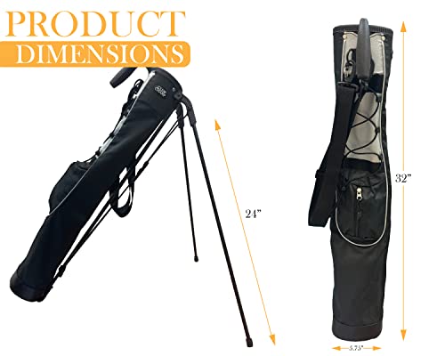 JEF WORLD OF GOLF JR1256 Pitch & Putt Sunday Bag with Stand & Handle, Black - Image 3