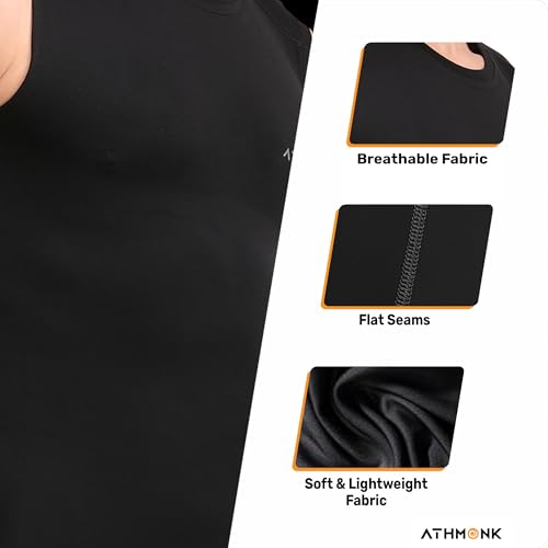 Image of Compression Vest Tank Body Shaper Without Sleeve for Men - Gym Shirt for Men Men Shapewear - Keep Dry Tight Skin Fit - Breathable Inner for Men Sports Wear Workout Gym Sports