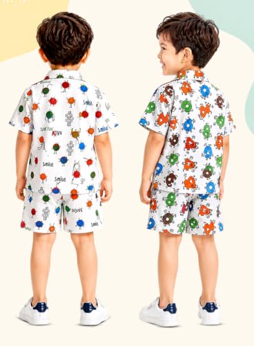 Image of 3BROS Baby Boys & Baby Girls Pure Cotton Clothing Set Casual Half Sleeves Shirt with Shorts Set For Boys & Girls