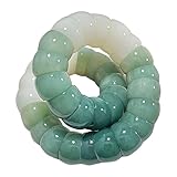 aaSccex Pulsera para nombre de mujer, degradado verde, intestino de cerdo, cordón de raíz de jade blanco, exquisito color degradado, devanado de dedos, diseño degradado único, devanado, pulsera, A