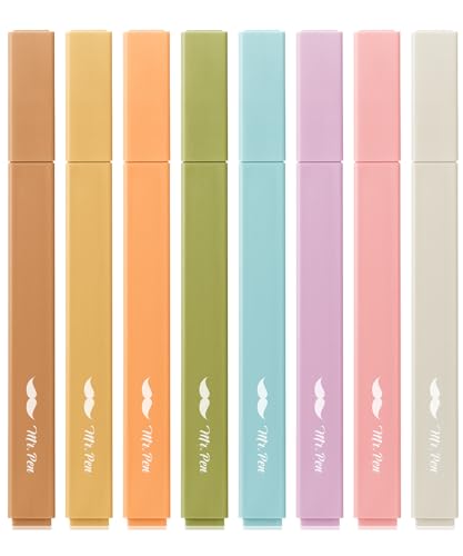 Mr. Pen- Aesthetic Highlighters No Bleed, 8 Pack, Moss Garden, Chisel Tip, Cute Highlighters Assorted Colors for Journaling, Highlighting, Underlining, Fast Dry, Back to School Supplies