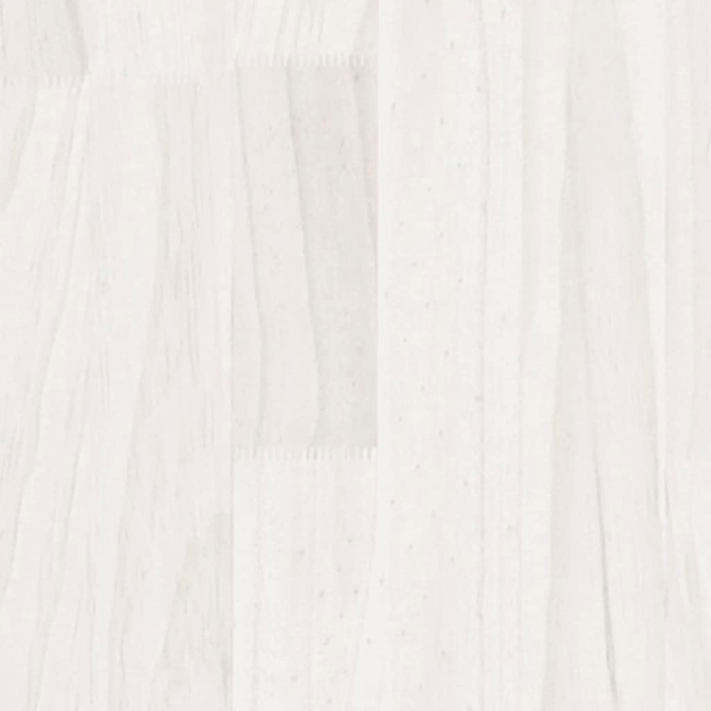 vidaXL Bois de Pin Massif Cadre de Lit Sommier à Lattes Lit Double Lit Adulte Cadre à Lattes sur Pied Chambre à Coucher Intérieur Blanc 200x200 cm